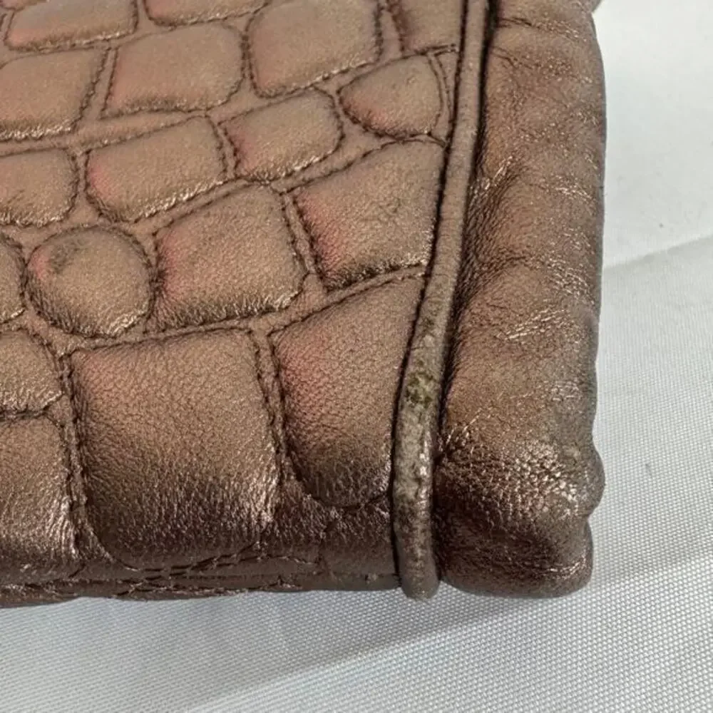 Vintage Y2K‎ Hobo International Quilted Bronze Large Shoulder Bag
